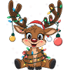 Reindeer with fairy lights