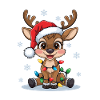 Christmas Reindeer with Fairy Lights