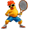 Chicken Tennis Player