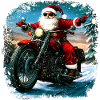 Motorradfahrer Weihnachten