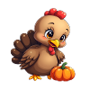 Bébé dinde de Thanksgiving