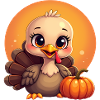 Bébé dinde de Thanksgiving