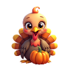 Bébé dinde de Thanksgiving