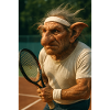 Old Troll on the Tennis Court