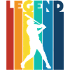 Baseball Legend Retro Batting Player Fan
