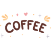 Playful Coffee Cheerful Brown Lettering