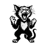 Angry Cat Stroke Style