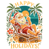 Funny Tropical Santa Christmas Shirt