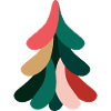 bunter Tannenbaum zu Weihnachten