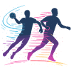 Handball Neon Player, Fast Attack, Team