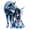 Blue Wolf and Night Fairy
