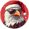 Adler Santa mit Sonnenbrille