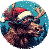 Reindeer with sunglasses