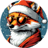 Fox Santa Look with Sunglasses