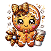 Süßes Lebkuchen-Leopard-Coquette-Weihnachtsweihnachten