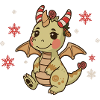 Festlicher Drache Weihnachtszuckerstange