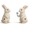 Bunny Friendship Flower Heart