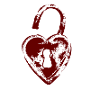 Red Heart Lock Love Design