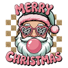 Merry Christmas Santa Leopard Glasses