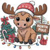 Rentier am Nordpol Weihnachten