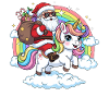 Weihnachtsmann Einhorn 