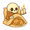 Sleeping Skeleton – Cozy Cat Sleep