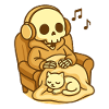 Relax Music Skeleton – Cozy Vibes