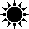 Sun Silhouette Circle
