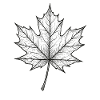 Shiny metallic maple leaf