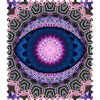 Neon Blue Pink Mandala