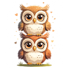 Zwillings Eulen Popkunst