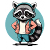 Raccoon DJ in Hoodie