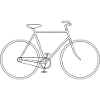 Minimalistische Fahrrad Grafik Line Art Rad Umriss