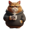 Grim Cat Coffee Morning Grouch