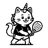 Chat licorne padel 