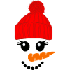 Schneemann mit rotem Hut