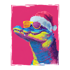 Alligator Christmas Portrait