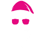 Pink Santa with sunglasses