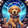 Puppy Astronaut in Space Helmet