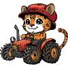 Leopard Tractor Farmer