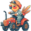 Papagei Traktor Farmer