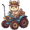 Alpaca Llama Tractor Farmer