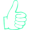 Neon Thumbs Up Outline