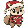 Squirrel Christmas Xmas