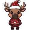 Moose Christmas Xmas