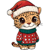 Leopard Christmas Xmas