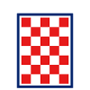 Hrvatska Checker Blue Border