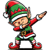 Dabbing Christmas Elf Dab Christmas