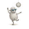 Disco Sheep with Sunglasses