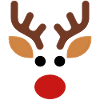 Minimalist Rudolph Reindeer